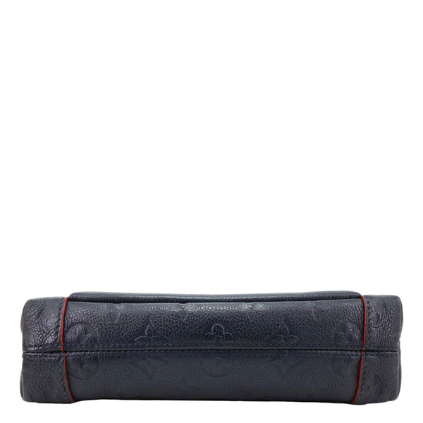 LOUIS VUITTON Blanche BB Monogram Empreinte Leather Shoulder Bag Navy Blue