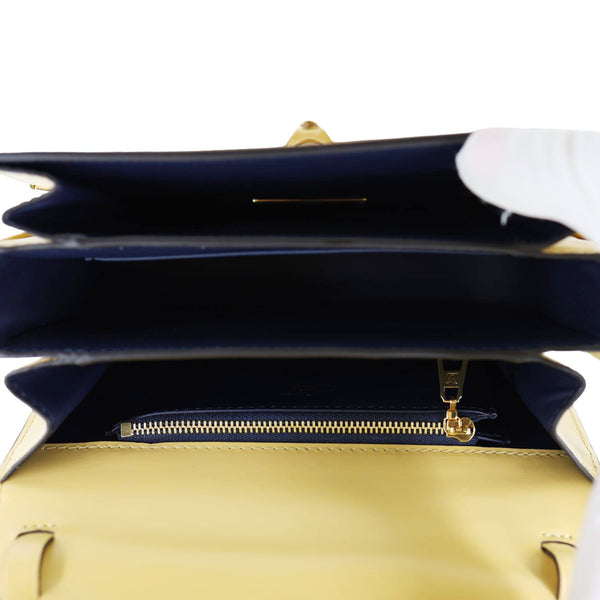 LOUIS VUITTON Orsay MM Leather Crossbody Bag Yellow