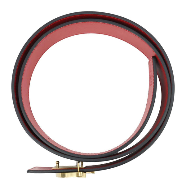 CHRISTIAN LOUBOUTIN CL Logo Calf Leather Belt Brown Size 105/42