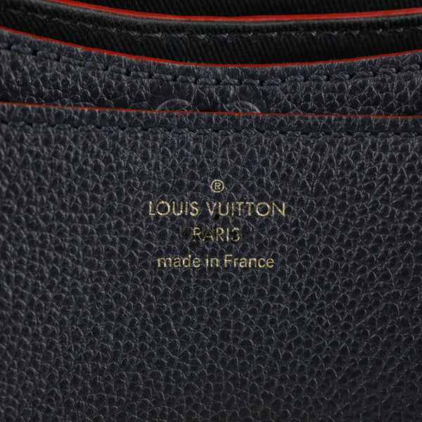 LOUIS VUITTON Blanche BB Monogram Empreinte Leather Shoulder Bag Navy Blue