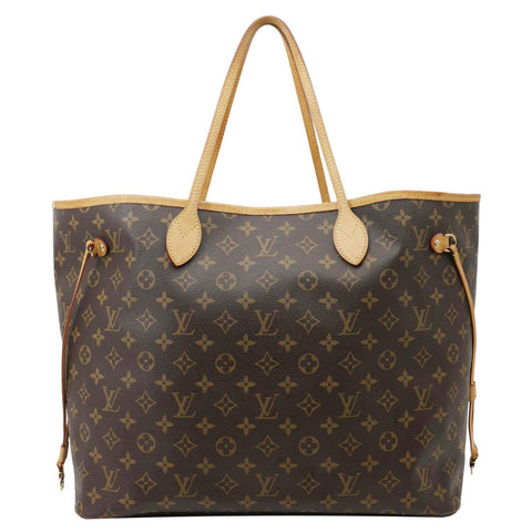 LOUIS VUITTON Neverfull GM Monogram Canvas Tote Bag Brown
