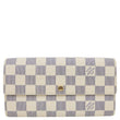 LOUIS VUITTON Sarah Damier Azur Wallet White
