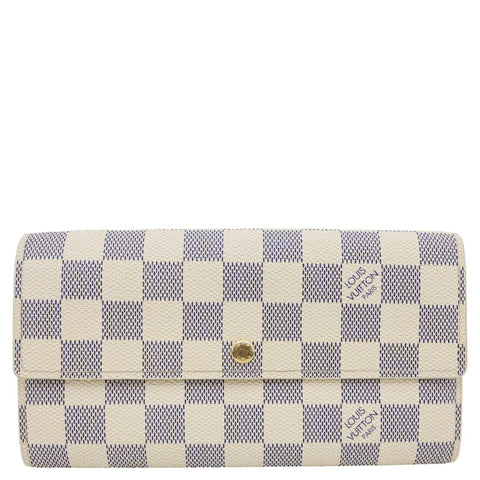 LOUIS VUITTON Sarah Damier Azur Wallet White