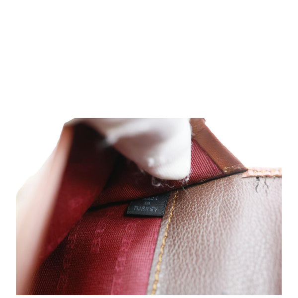 BURBERRY Haymarket Check Canvas Long Wallet Beige