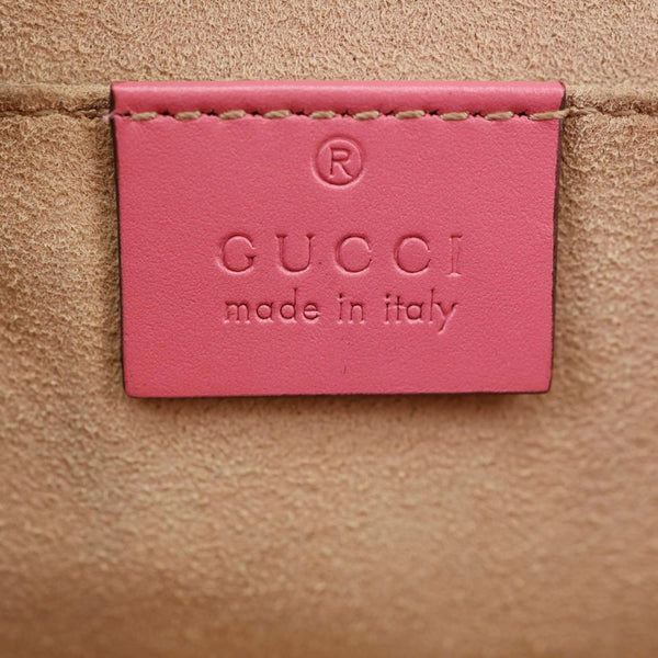 GUCCI Signature Padlock Leather Top Handle Shoulder Bag Pink 409487