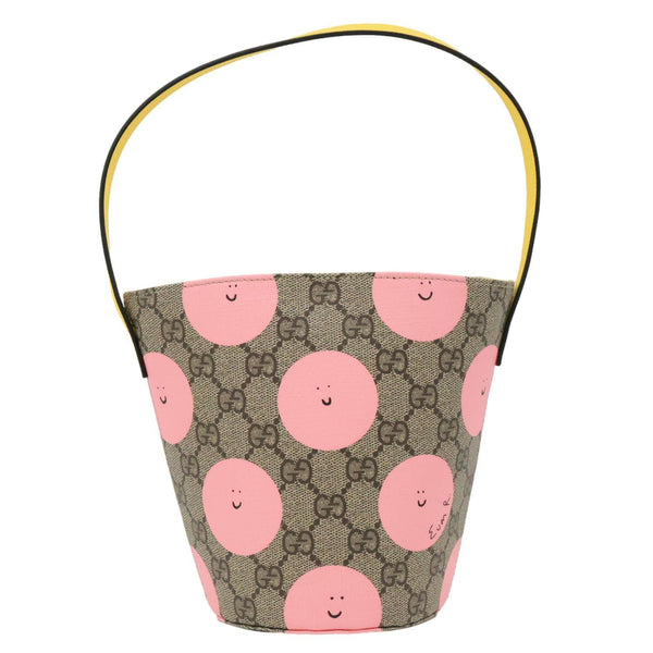 GUCCI Children's Printed GG Supreme Canvas Bucket Bag Beige 752356