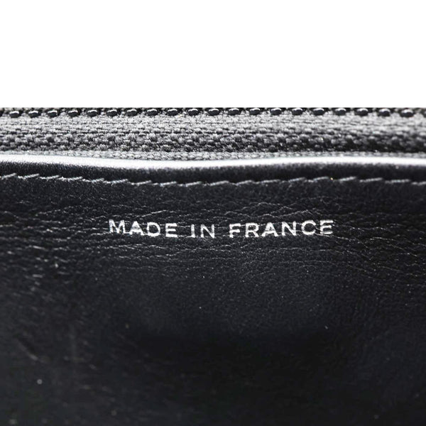 CHANEL Boy Quilted Caviar Leather Wallet On Chain Crossbody Bag Black
