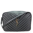 YVES SAINT LAURENT Lou Camera Chevron Leather Crossbody Bag Black