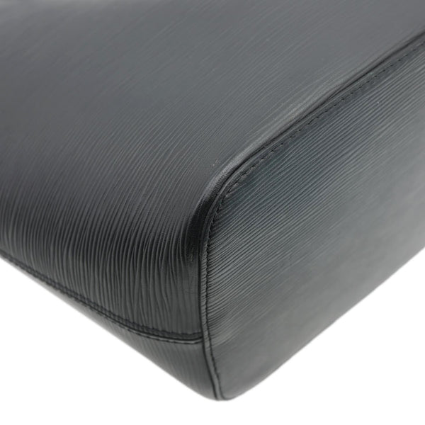 LOUIS VUITTON Neverfull MM Epi Leather Tote Shoulder Bag Black