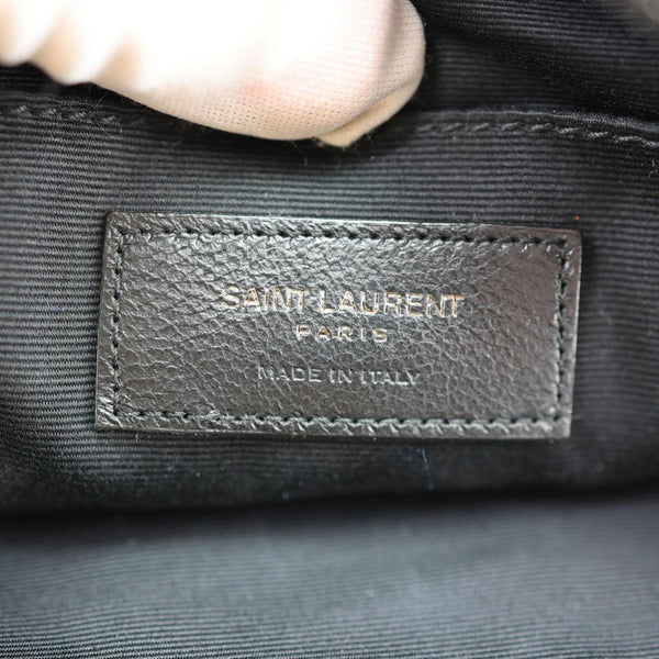 YVES SAINT LAURENT Lou Camera Chevron Leather Crossbody Bag Black