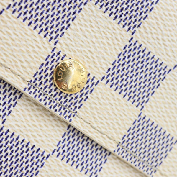 LOUIS VUITTON Sarah Damier Azur Wallet White