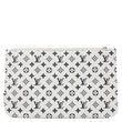LOUIS VUITTON Neverfull MM Pochette Monogram Canvas Wristlet White