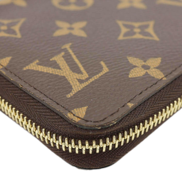 LOUIS VUITTON Monogram Canvas Zippy Wallet Brown