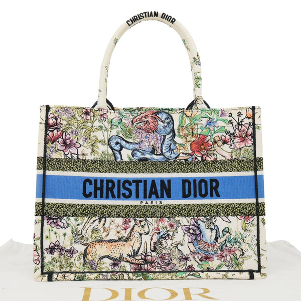 CHRISTIAN DIOR Book Medium Embroidered D-Constellation Canvas Tote Bag Multicolor
