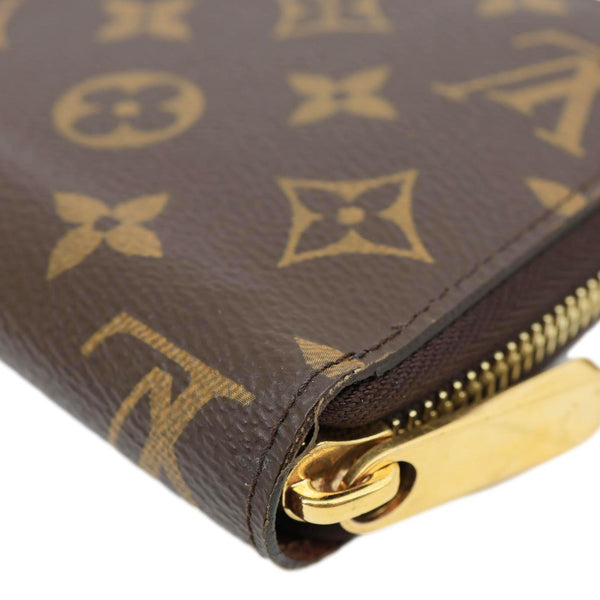LOUIS VUITTON Monogram Canvas Zippy Wallet Brown