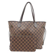 LOUIS VUITTON Neverfull MM Damier Ebene Tote Bag Brown