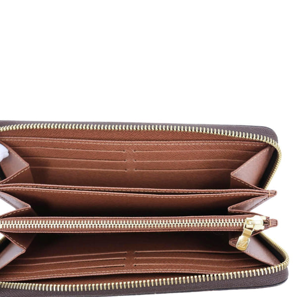 LOUIS VUITTON Monogram Canvas Zippy Wallet Brown