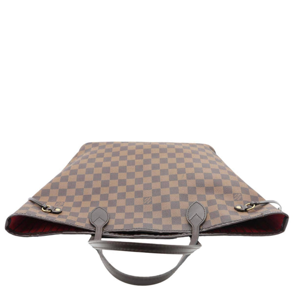 LOUIS VUITTON Neverfull MM Damier Ebene Tote Bag Brown