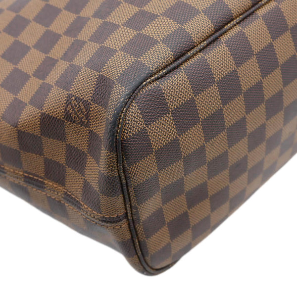 LOUIS VUITTON Neverfull MM Damier Ebene Tote Bag Brown