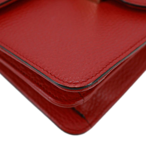 GUCCI Interlocking GG Small Dollar Calfskin Leather Crossbody Bag Red 510304