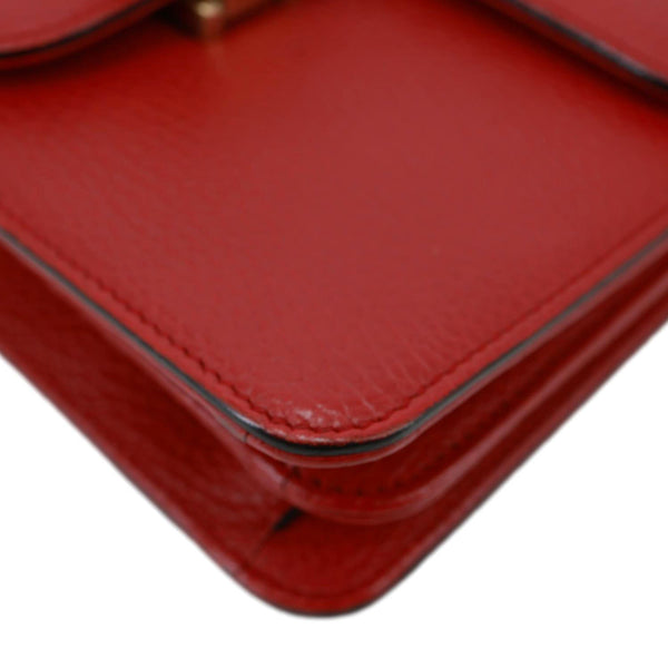 GUCCI Interlocking GG Small Dollar Calfskin Leather Crossbody Bag Red 510304