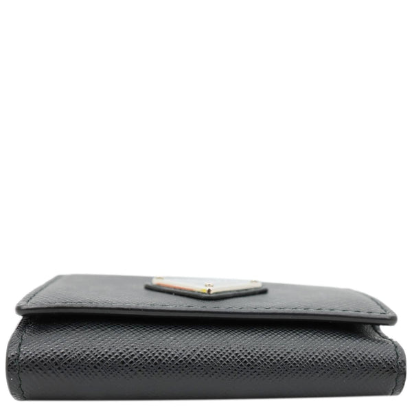 PRADA Tri-Fold Saffiano Leather Wallet Black