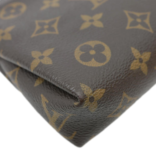 LOUIS VUITTON Pallas Monogram Canvas Clutch Crossbody Bag Black