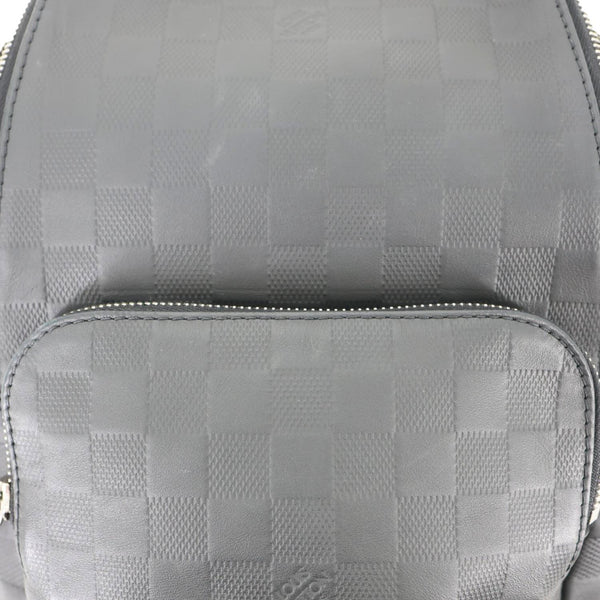 LOUIS VUITTON Avenue Sling Damier Infini Leather Backpack Bag Black
