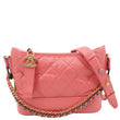 CHANEL Gabrielle Small Lambskin Leather Crossbody Bag Pink