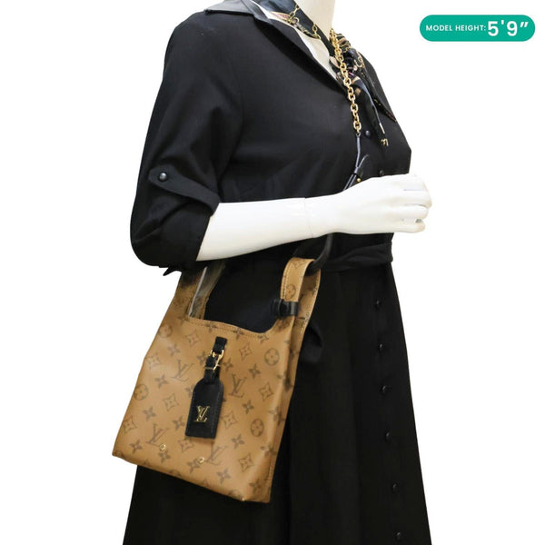 LOUIS VUITTON Atlantis BB Monogram Reverse Canvas Shoulder Bag Brown