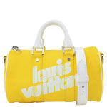 LOUIS VUITTON Keepall XS Bandouliere Everyday Signature Leather Travel Bag Yellow