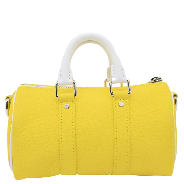 LOUIS VUITTON Keepall XS Bandouliere Everyday Signature Leather Travel Bag Yellow