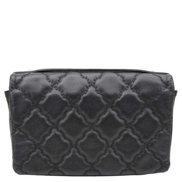 CHANEL Double Stitch Hamptons Flap Mini Quilted Calfskin Crossbody Bag Black