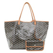 GOYARD Saint Louis GM Chevron Print Canvas Tote Bag Brown