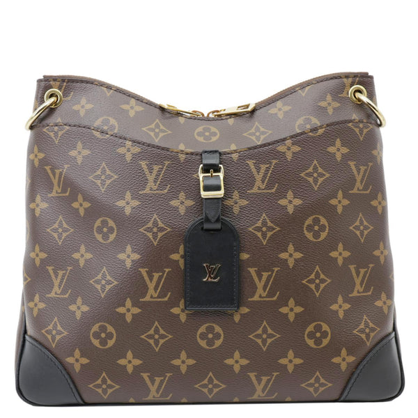 LOUIS VUITTON Odeon NM MM Monogram Canvas Shoulder Bag Black