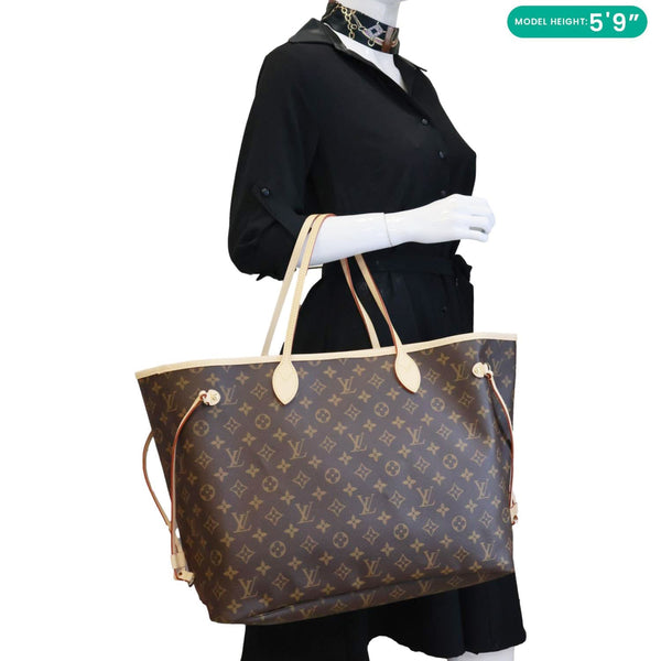 LOUIS VUITTON Neverfull GM Monogram Canvas Shoulder Bag Brown
