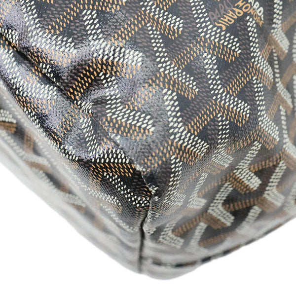 GOYARD Saint Louis GM Chevron Print Canvas Tote Bag Brown