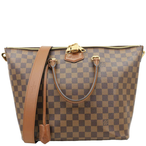 LOUIS VUITTON Belmont Damier Ebene Tote Bag Brown