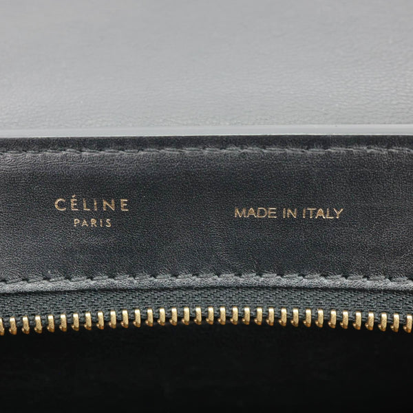 CELINE Trapeze Leather Shoulder Bag Blue