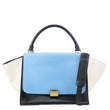 CELINE Trapeze Leather Shoulder Bag Blue