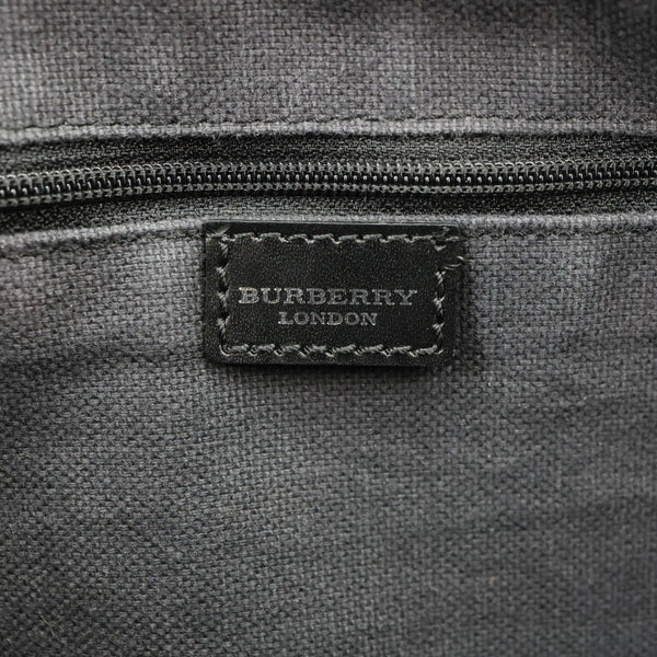 BURBERRY Check Canvas Shoulder Bag Beige