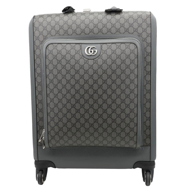 GUCCI Ophidia Cabin Trolley GG Supreme Canvas Travel Bag Grey 693664