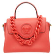 VERSACE La Medusa Leather Top Handle Shoulder Bag Red
