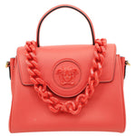 VERSACE La Medusa Leather Top Handle Shoulder Bag Red