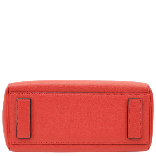 VERSACE La Medusa Leather Top Handle Shoulder Bag Red