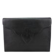 YVES SAINT LAURENT Saffiano Leather Clutch Black
