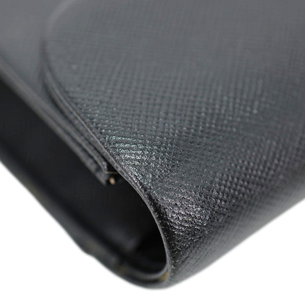 YVES SAINT LAURENT Saffiano Leather Clutch Black