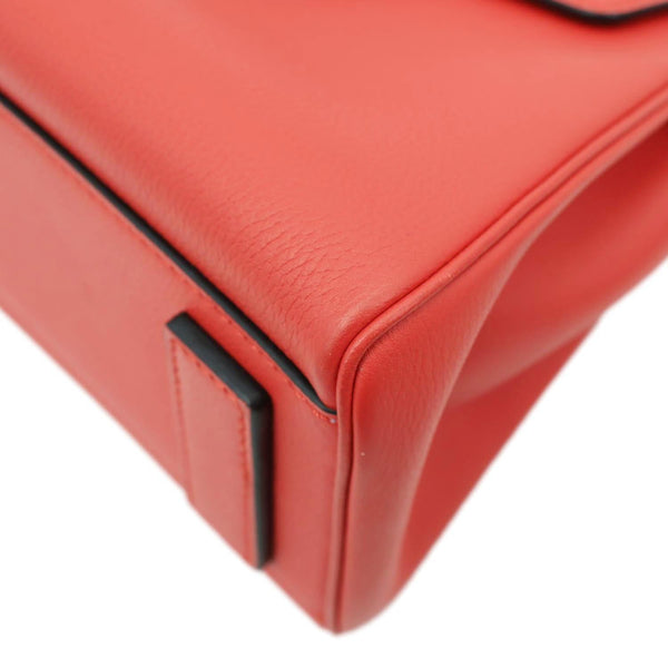 VERSACE La Medusa Leather Top Handle Shoulder Bag Red