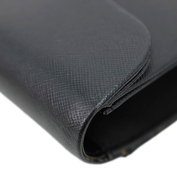 YVES SAINT LAURENT Saffiano Leather Clutch Black