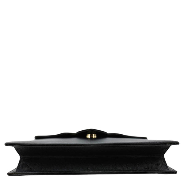 YVES SAINT LAURENT Saffiano Leather Clutch Black